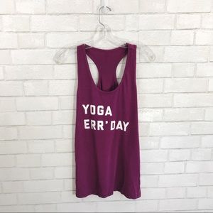 Yoga “yoga err’ day” racerback yoga tank